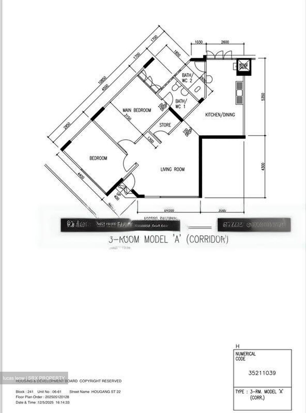 Blk 241 Hougang Heights (Hougang), HDB 3 Rooms #540733241